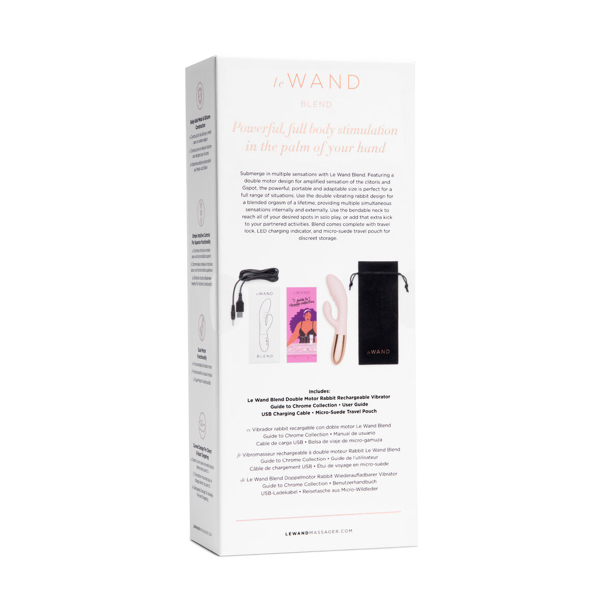 Vibration de Stimulation Double Le Wand Blend Rose Gold Doré Rose Or